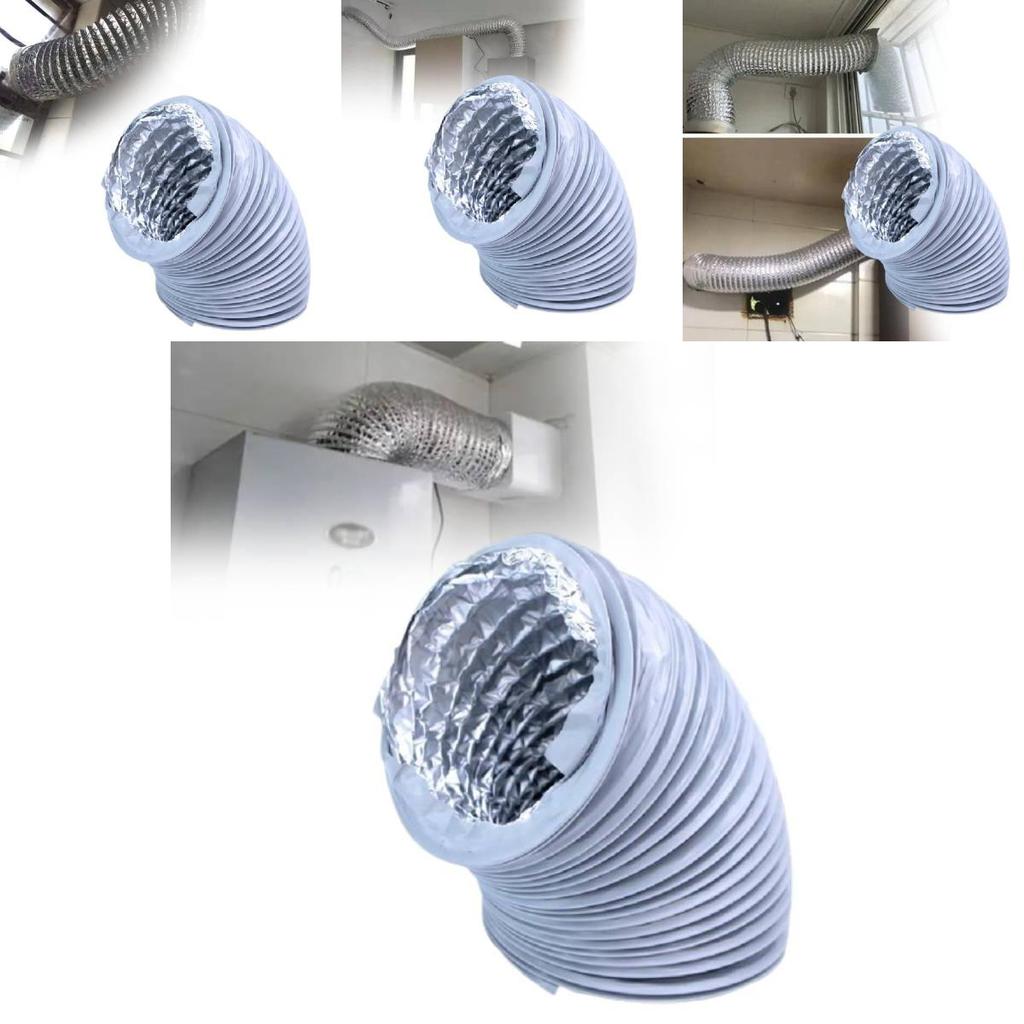 Alu-Flexschlauch Ausziehbar für Dunstabzugshaube Abluftwerkzeug Küche