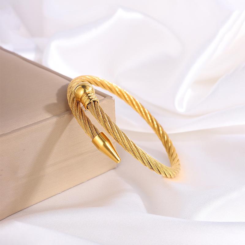 Steel Wire Nail Mouth Light Luxury Niche High-end Bracelet