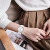 BUREI Women's Analog Quartz Watch White Waterproof Date Slim Lightweight Silicone Band Casual Business