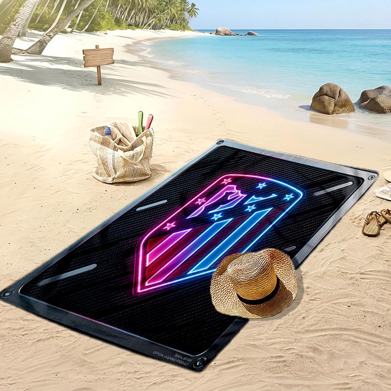 Toalla de Playa Estampada del Atlético de Madrid Secado Rápido Suave Portátil Grande Rectangular Manta de Playa para Viajes Piscina
