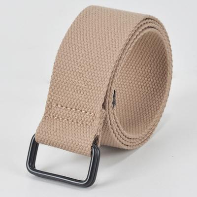 Mode Stanzfreier Canvas-Gürtel Baumwoll-Canvas Doppelring-Schnalle Hosen Gürtel Stoff Stoff Schnalle Gürtel Unisex
