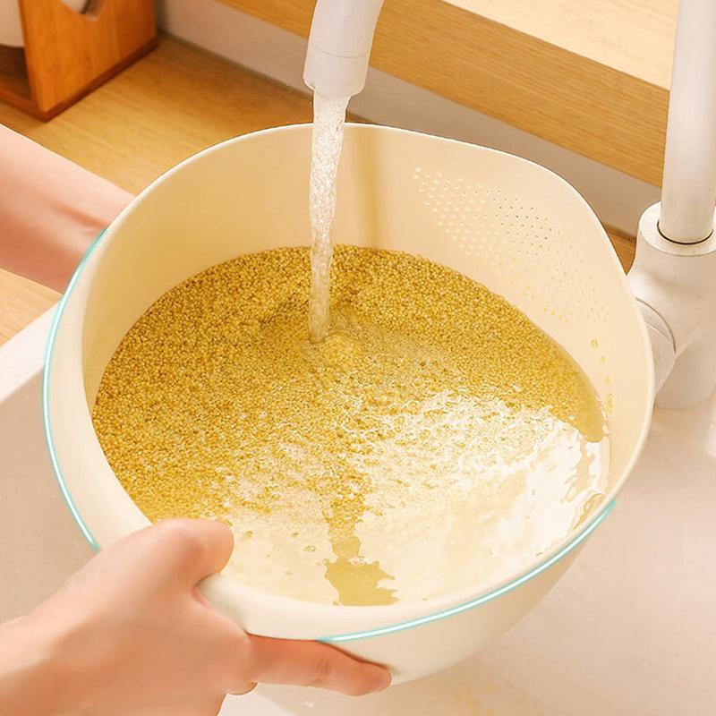 

Rice Colander Strainer Rice Strainer Colander Bowl Rice Washer Drain Basket Rice Rinser Fruit Strainer Cleaner Fine Mesh красный