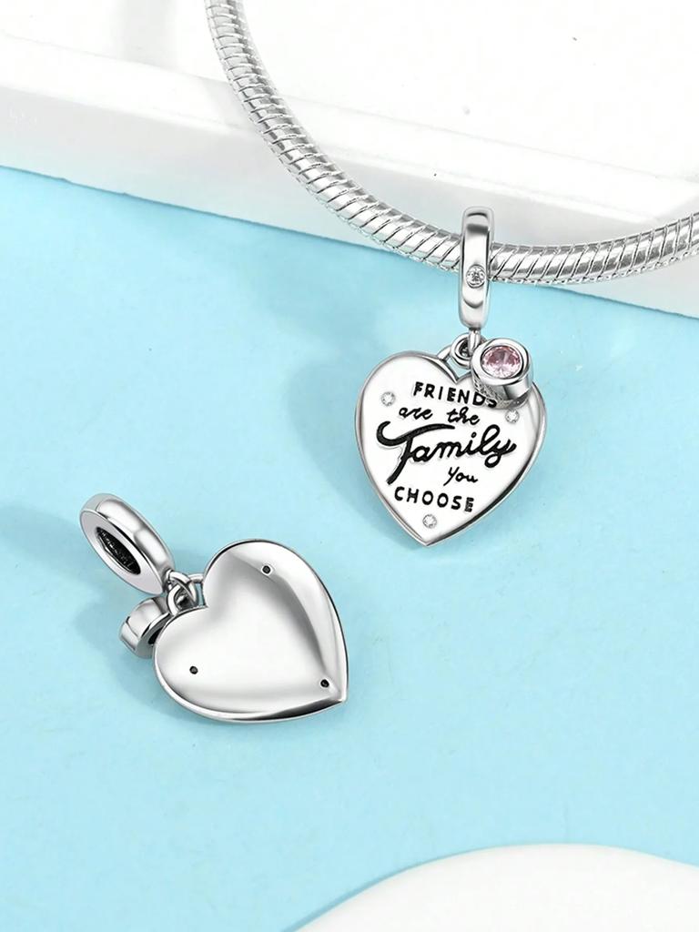 Charms Plata Copper Colors Valentine'S Day Love Beads Charm Pendant For Original Bracelet For Women Diy Jewelry Love Gift