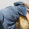 Soft Absorbent Pet Bathrobe for Medium To Large Dogs Quick Drying Towel Fabric Adjustable Belt