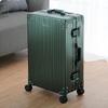 Aluminum-Magnesium Alloy Trolley Case with Universal Wheels, 24" Carry-On for Student Travel & Men's Business, with Combination Lock.