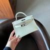 Torebka typu crossbody, pół-ręcznie wykonana, woskowana nić, wysokiej jakości wierzchnia warstwa, skóra bydlęca, wzór krokodyla retro, mini torba drugiej generacji, torba dojazdowa