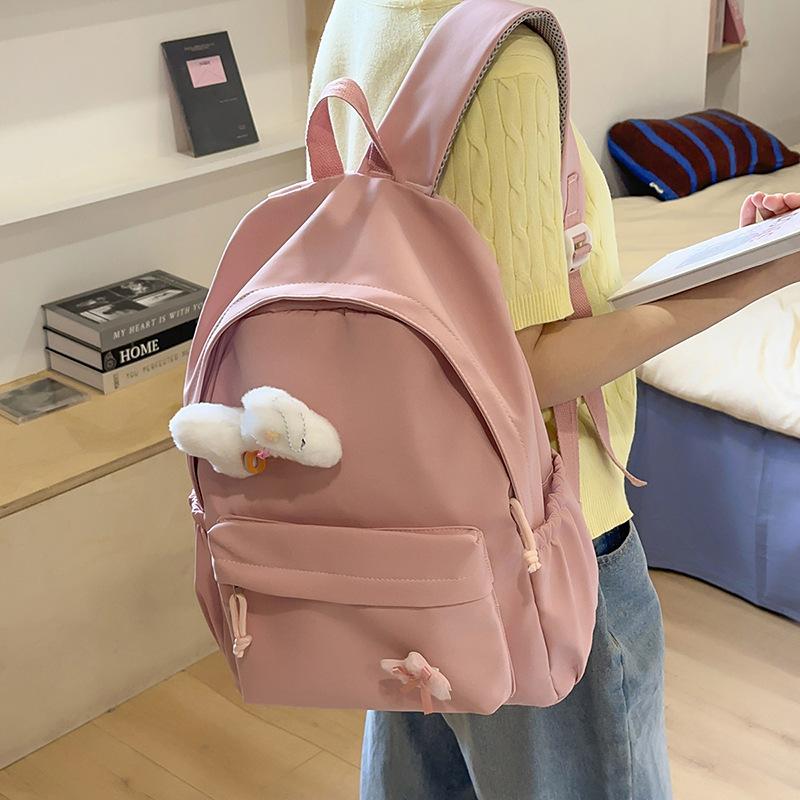 School bag, school bag, female ins style, simple and light campus, Korean version of versatile Mori series chugao backpack