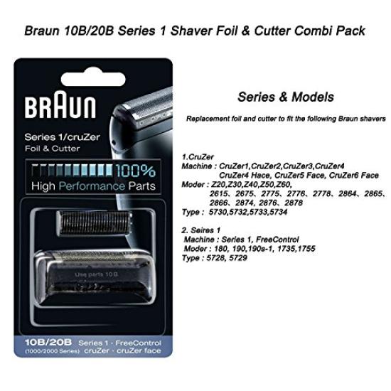 Braun Free Control Mesh Blade Combination Pack Version of [Product] Blade/Inner 10B/20B (Overseas F/C10B)