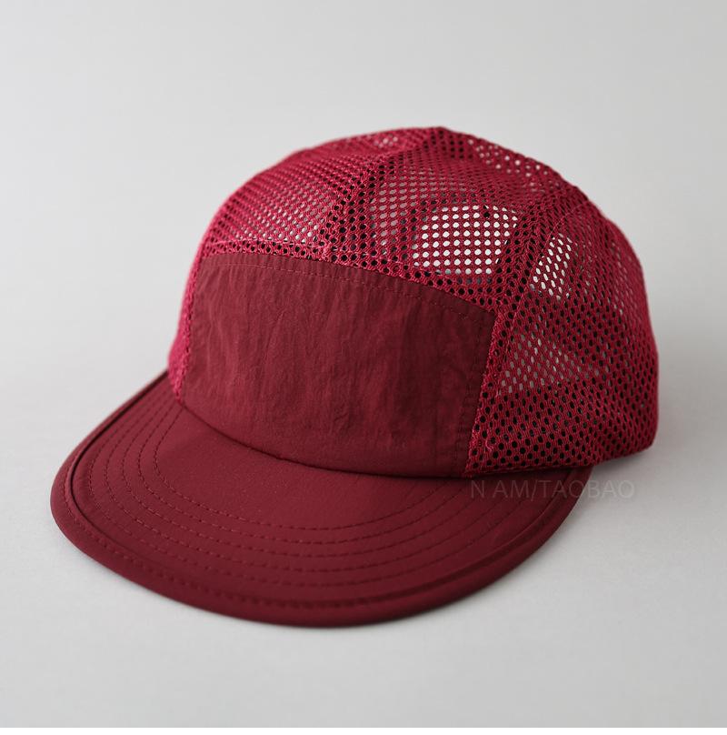 Spring and Summer Thin Flat-Brimmed Half-Mesh Breathable Baseball Cap for Men and Women
