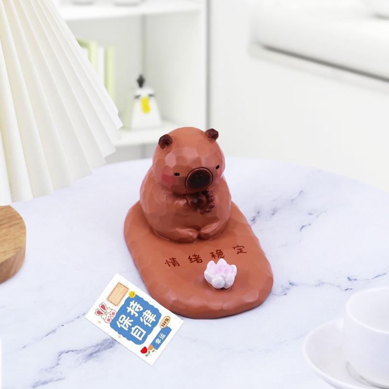 Joyful Lotus Card Pi Bala Phone Holder: Creative Healing Desktop Ornament