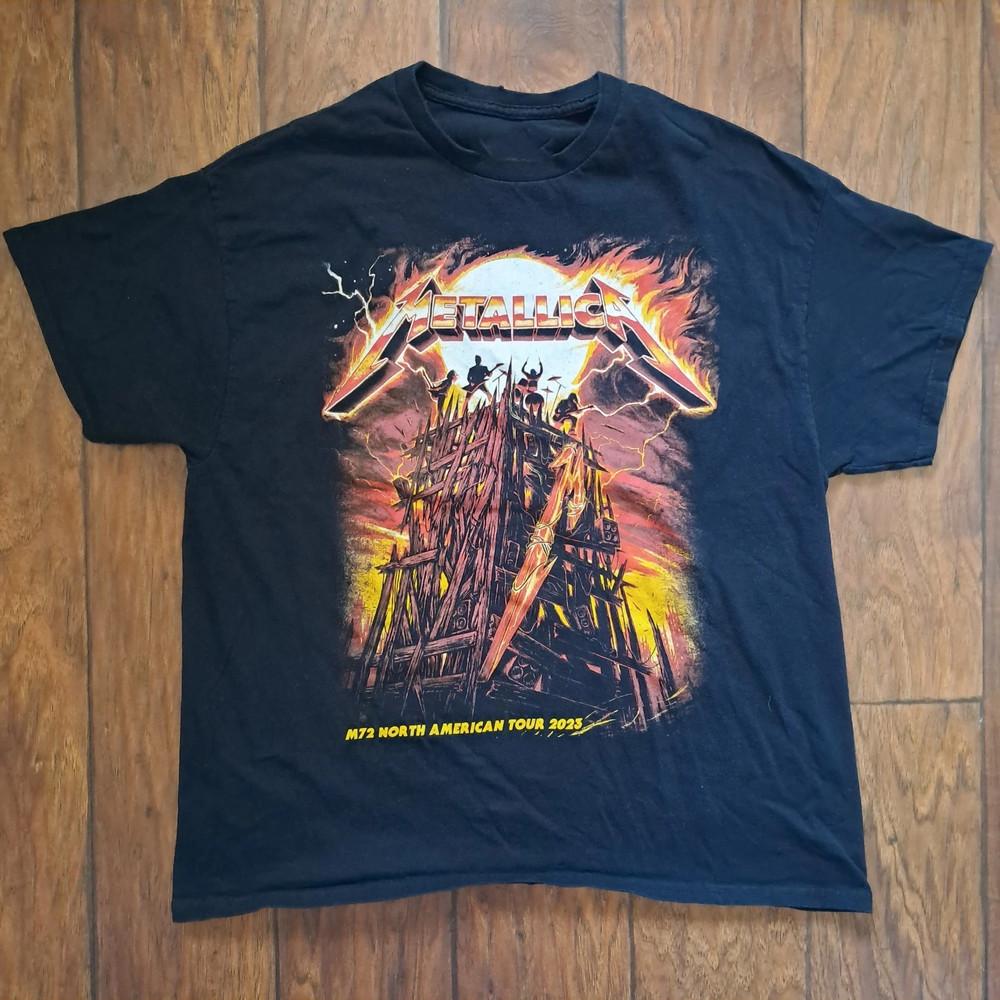 

Metallica M72 North American Tour 2023 Band Shirt Two Sided Unisex T-Shirt XXXXL