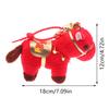 Jahr des Pferdes 2026 Rotes Glückspferd Plüschtier Plüschpferd Tasche Schlüsselanhänger Heim Auto Deko Geburtstag Weihnachtsgeschenk