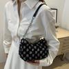 Women's Denim Tassel Casual Underarm Bag Shoulder Bag