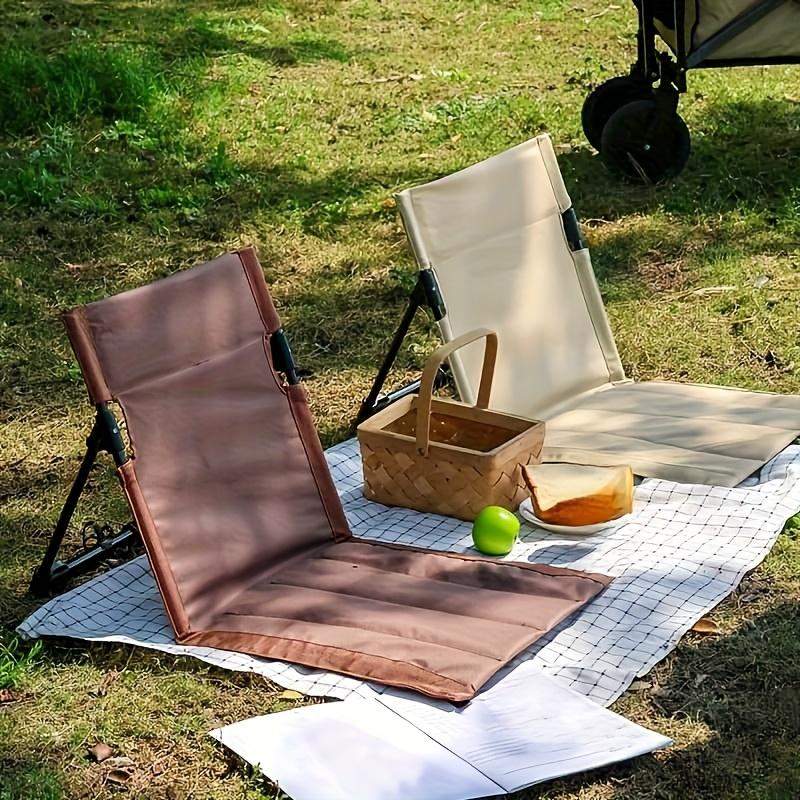 1pc Ultra Portable Folding Chair for Outdoor Use, Oxford Fabric and Aluminum Frame, Suitable for Summer Camping, Park Picnic, Yard, Seaside Scenarios