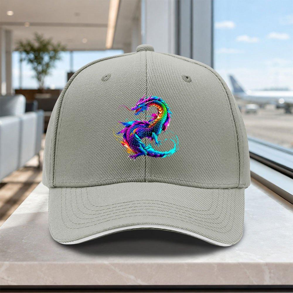 Adjustable Dragon Pattern Baseball Cap For Men Women Lightweight Printed Hat For Outdoor Weddings Parties