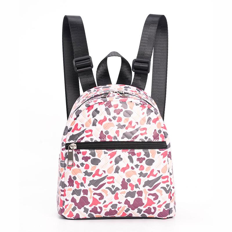 Rainbow Multicolor Pu Backpack For Kids With Storage And Adjustable Straps