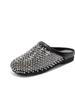 Baotou rhinestone slippers women's 2025 new fashion summer super fire hollow outer wear versatile casual non-slip Baotou slippers