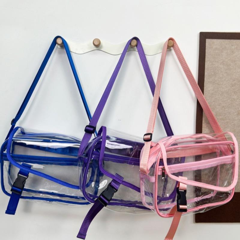 Transparent Crossbody Bag PVC Large Capacity Shoulder Bag Versatile Handbag Outdoor Trendy Waterproof