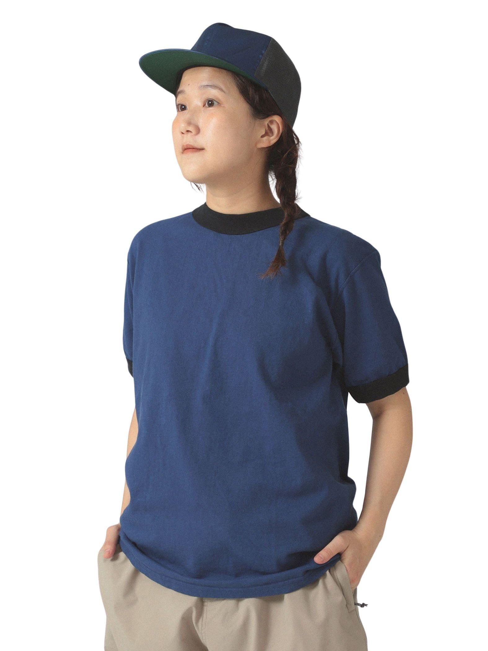 

TEE Goodwear Special Order Short Sleeve Ringer Tee M [BEAMS BOY] S/S Women s NAVYBLACK