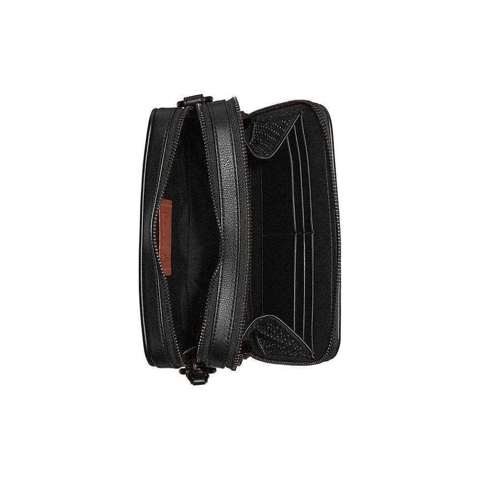 Coach Charter Fabric With Cow Leather Crossbody Bag, Shoulder Bag Small Men's Black CC069-MI5