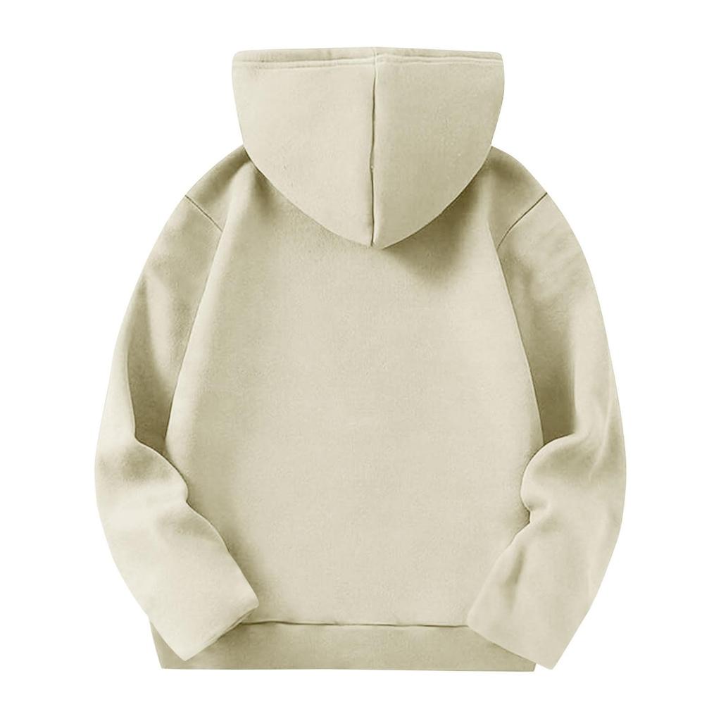 Kids Hooded Pullover Sweatshirt - Color Loose Fit Casual Top for Boys and Girls