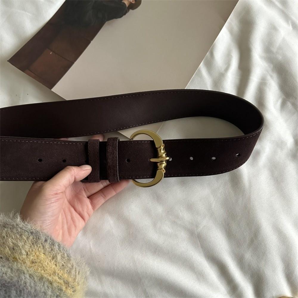 Heavy-Duty Wide Waist Belt Vintage Dress Jeans Belt American Women's Belt  Streetwear