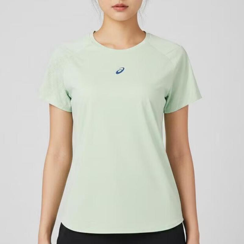 Asics D.Fresh Round Neck Fashion Comfortable Versatile Short Sleeve Raglan T-Shirt Women Tops 2012D381-300