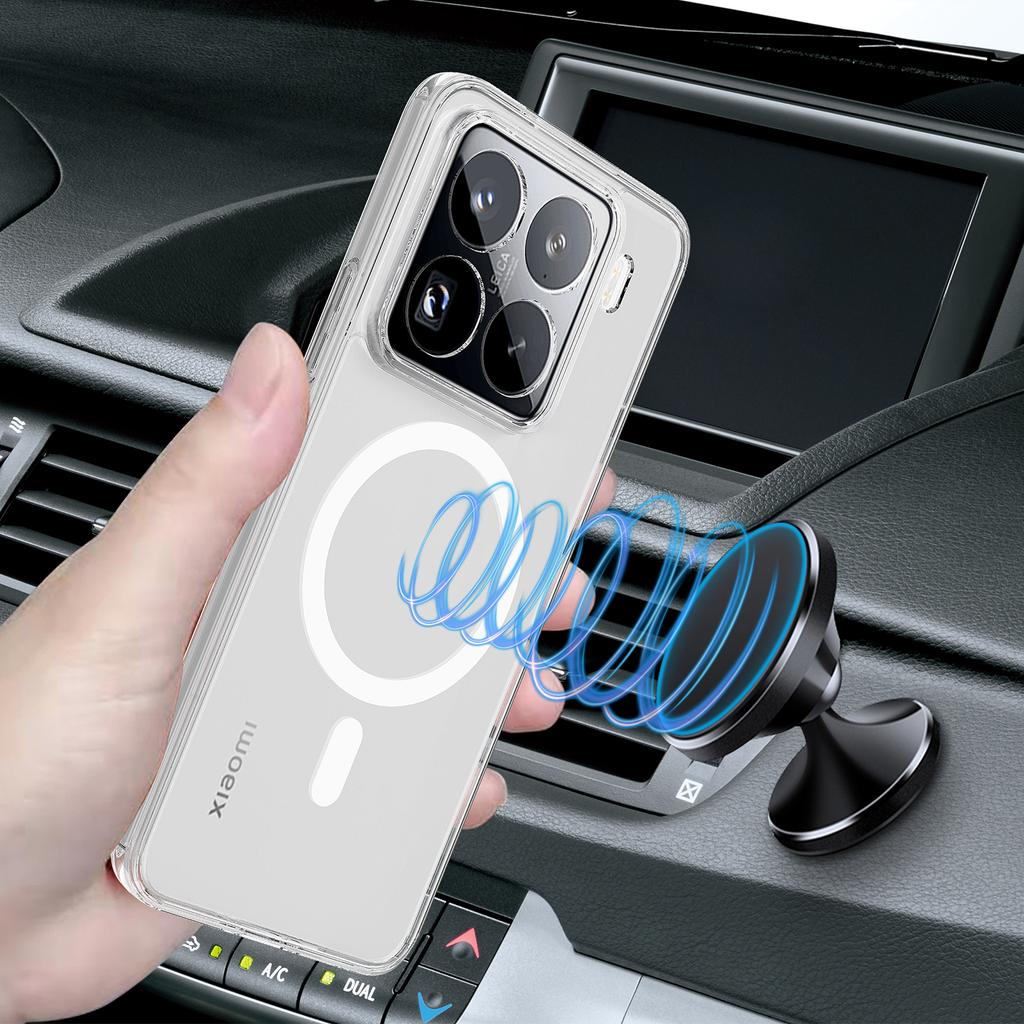 Pro Xiaomi 15 Pro Průhledné pouzdro na telefon Kompatibilní s MagSafe TPU+Akrylový zadní kryt