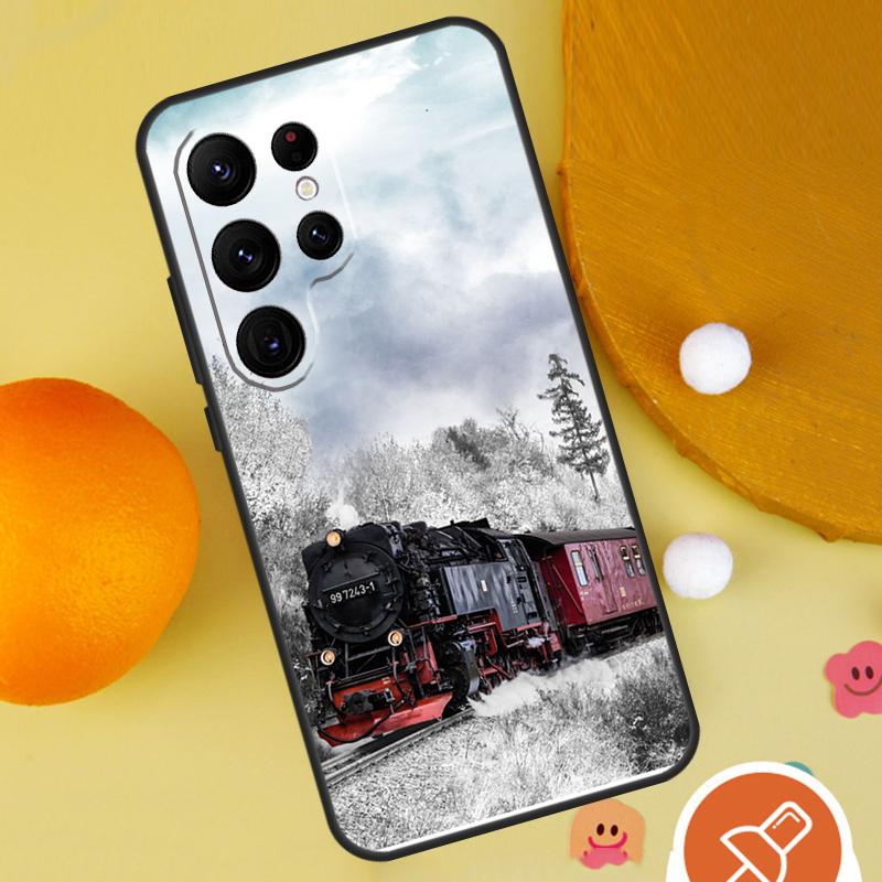 Train Railway Travel Phone Case For Samsung Galaxy S25 Ultra S23 S22 S21 Ultra S9 S10 S20 Plus S24 FE Funda Cover