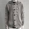 2025 Winter Sweater Cardigan Men's Hooded Knitted Cardigan Jacket