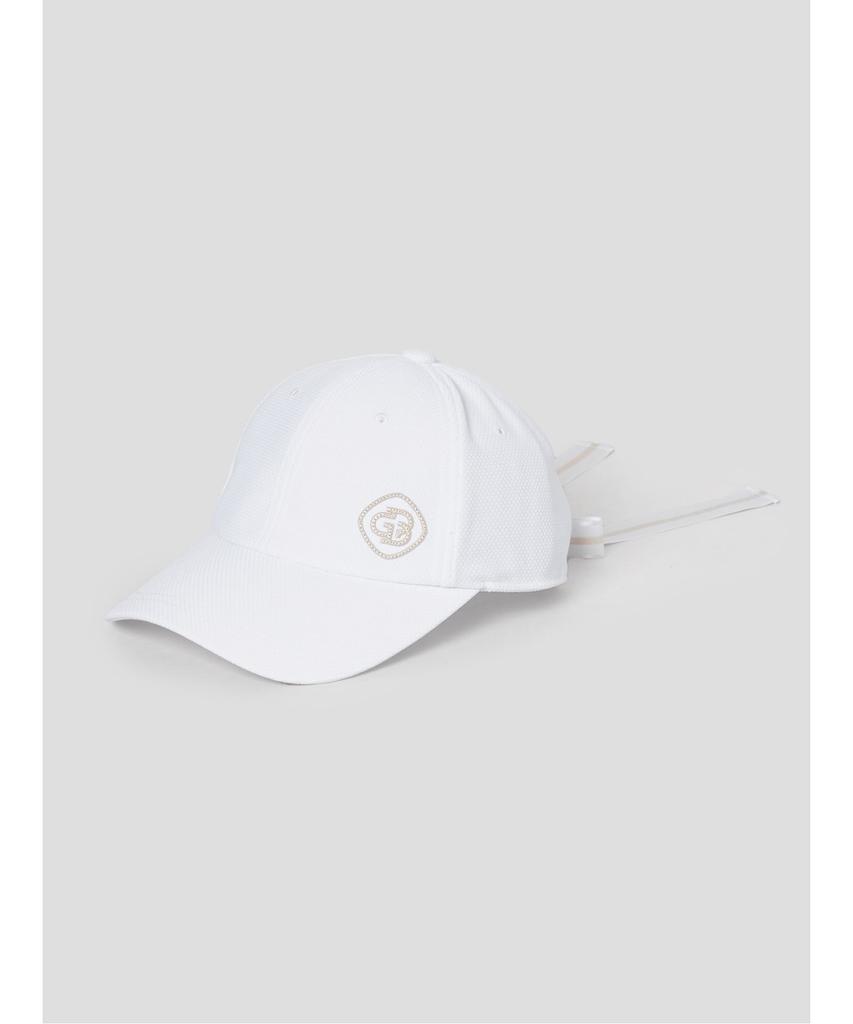 Binpolaegseseoli Women'S Ribbon Point Ball Cap White