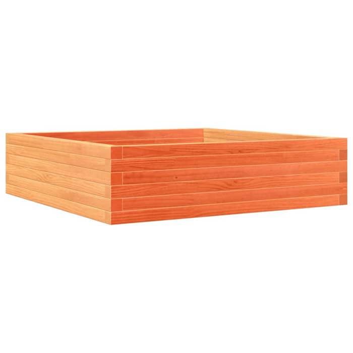 VidaXL Planter Wax Brown 90x90x23 Cm Solid Pine Wood, Outdoor Planter, Flower Box, Plant Box, 847205