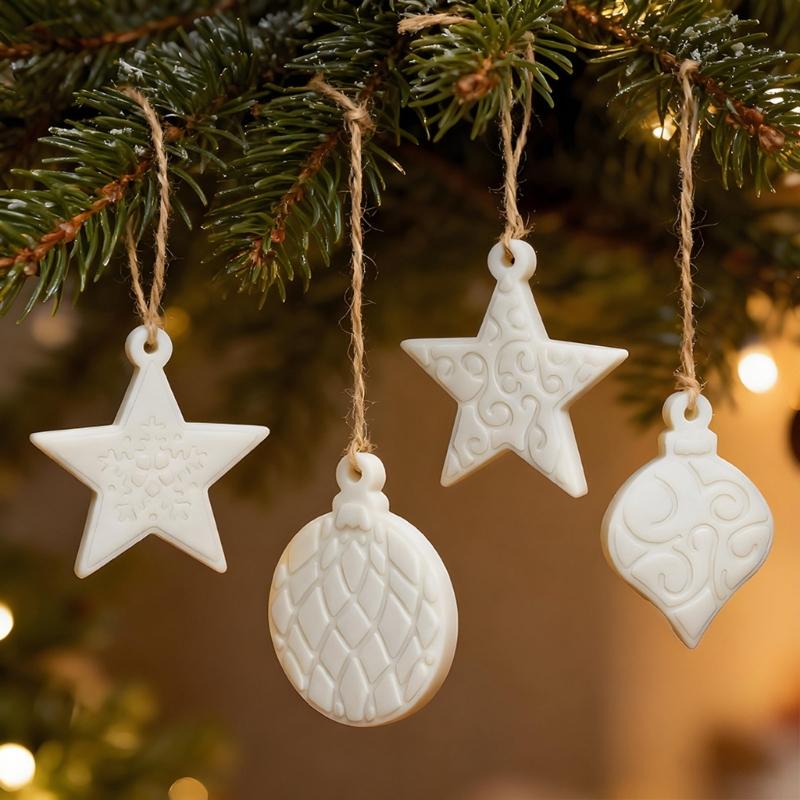 Creative Christmas Tree Ornament Mould Star Pendant Silicone Mold Hanging Accessories Epoxy Resin Jewelry Mold