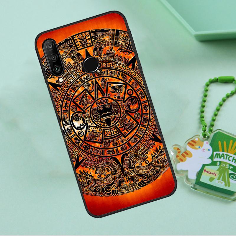 Mayan Calendar Wood Pattern For Huawei Nova Y90 Y70 Y60 Y61 Y91 Y72 9 10 SE 12i 12s 11i 5T P60 Pro P20 P30 P40 Lite Case