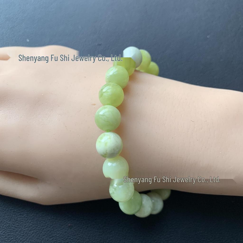 Natural Xiuyan Jade Bracelet - Green-Blue Hues, Grape Milk Cap, Becomes Greener and More Translucent with Wear, High Quality, In Stock.