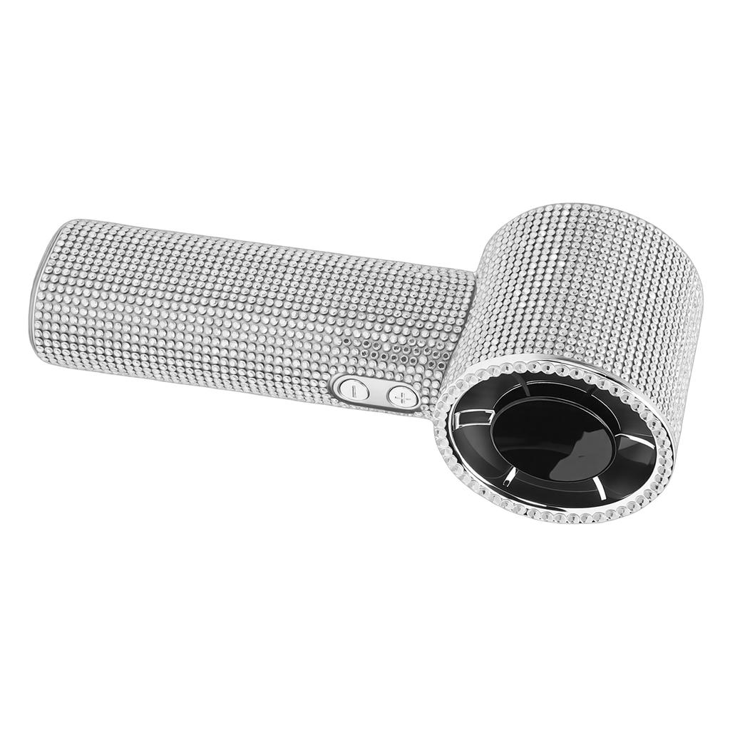 Rhinestone Handheld Turbo Fan 199 Speeds Adjustable USB Rechargeable Portable Small Pocket Fan with Digital Display for