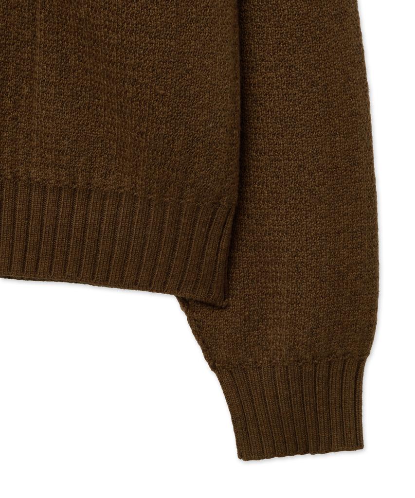 Intempomood Cottage Round Neck Cardigan_Brown