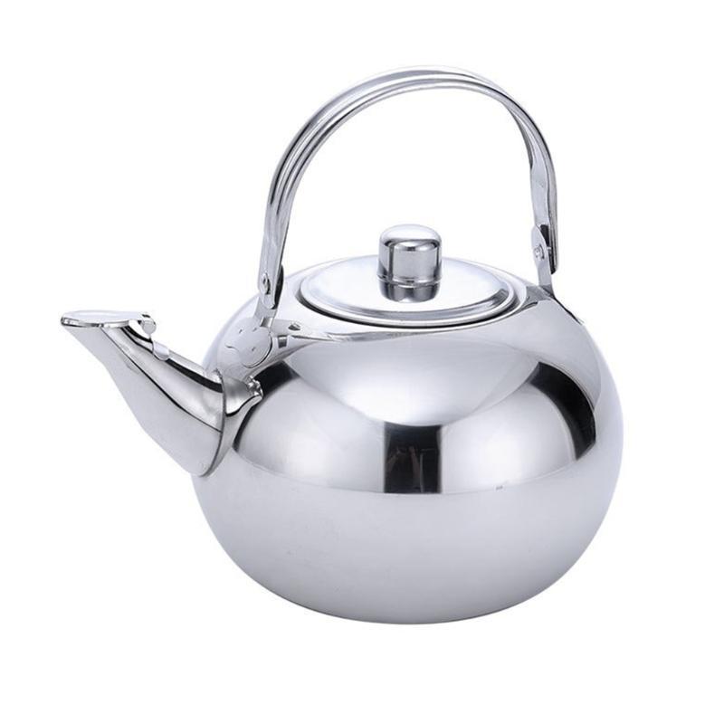 Stainsless Steel Teapots with Infuser Short Spouts Coffee Kettles