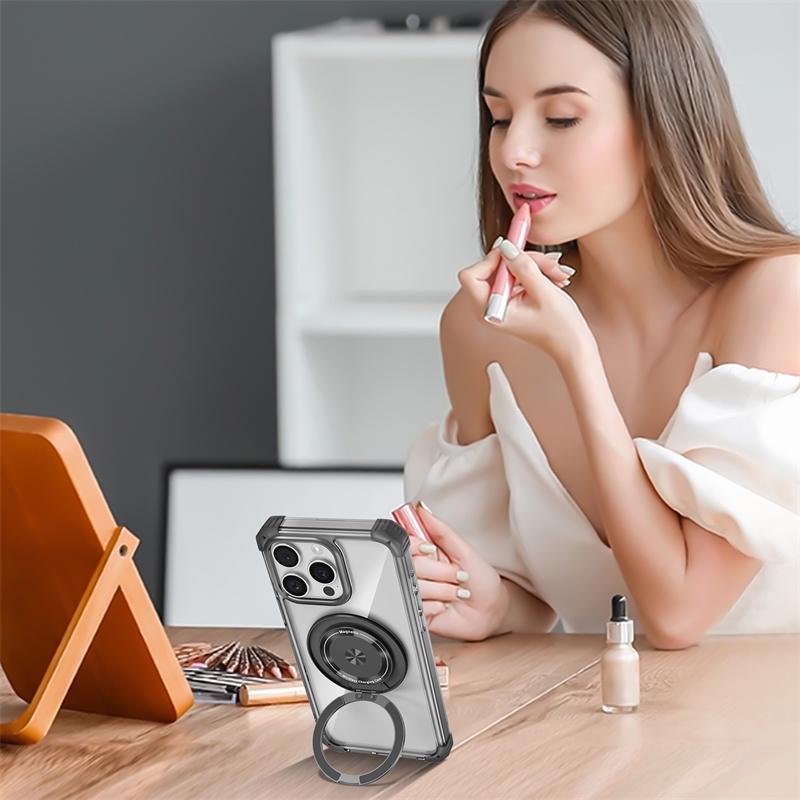 Průhledný magnetický kroužek pro pouzdra s bezdrátovým nabíjením MagSafe pro iPhone 15 14 13 12 11 15 Pro Max Nárazuvzdorný kryt Příslušenství