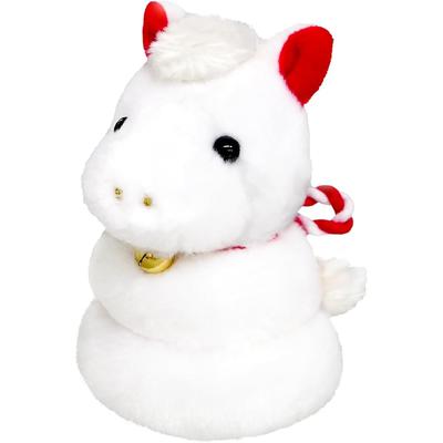 Sanei Boeki 2026 Year of the Horse Plush Toy White 7x6.5x10cm Soft Stuffed Animal