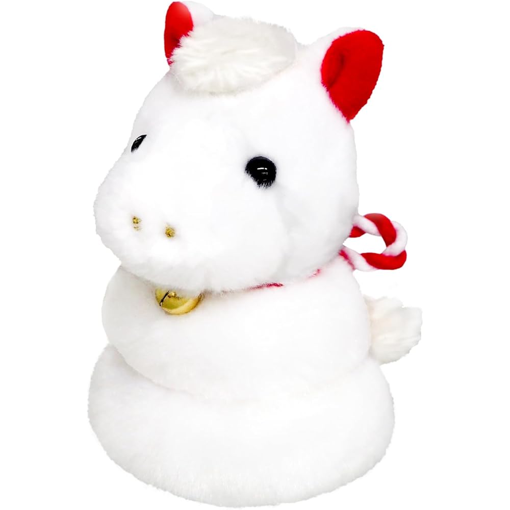 Sanei Boeki 2026 Year of the Horse Plush Toy White 7x6.5x10cm Soft Stuffed Animal