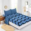 Four-Piece Mattress Set Ocean Dolphin Turtle 3D Digital Printing Kit Mattress Protective Cover