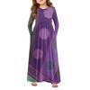 Girls' Maxi Dress - Long Sleeve Pocket Dress