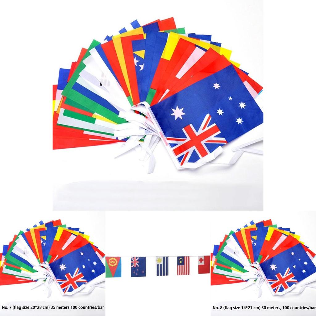 Exquisitely Crafted Multi-cultural Flags In 50-100 Assorted Countries