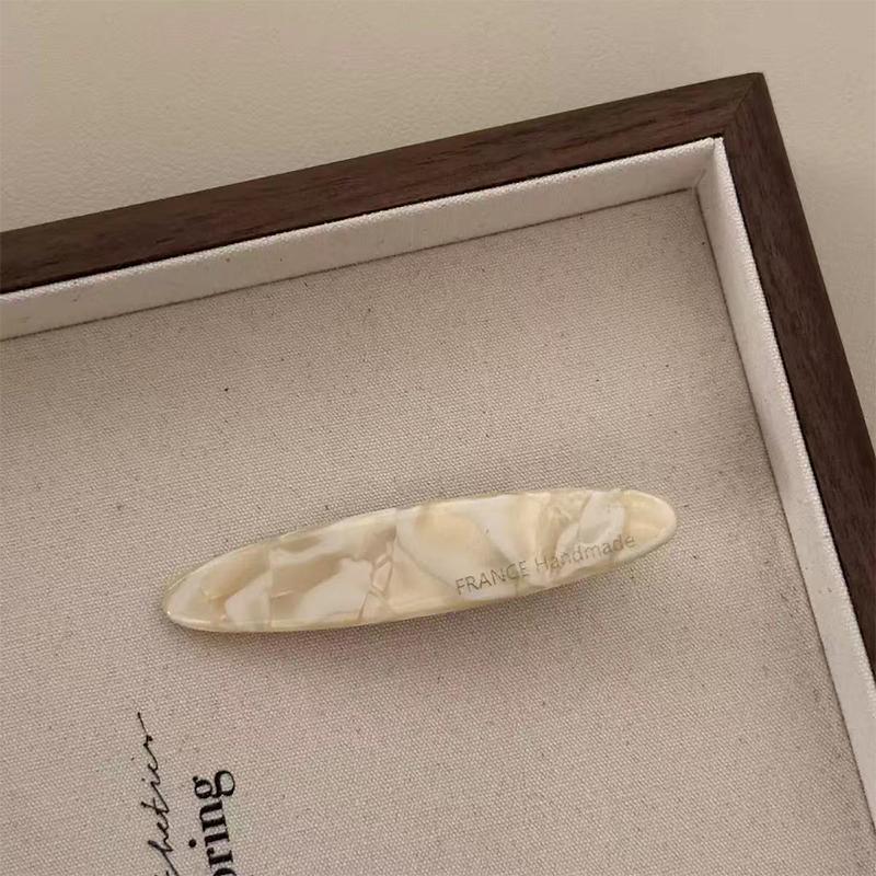 French Style Hair Clip For Women Retro Simple Oval Acetic Acid Barrettes Elegant Girls Hair Clip Exquisite Hair Accessories