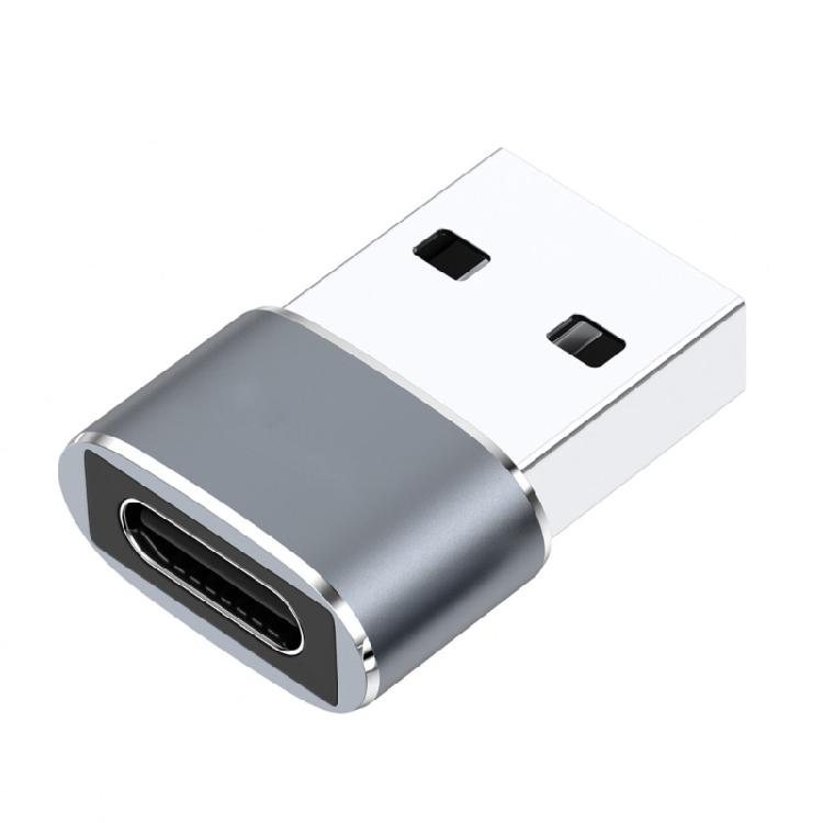 

Heavy Duty OTG Enabled USB to Type C Converter Durability Easy Connection Compactly Metal Design For Office Travel Use сірий