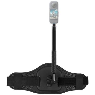 Waist Belt Mount Strap with Selfie Stick Monopod For GoPro DJI Insta360 and Other Action Cameras