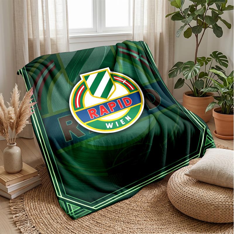 Rapid Wien FC Soft Flannel Fleece Blanket Lightweight Cozy Warm Throw Blanket For Sofa Bed Home Decor