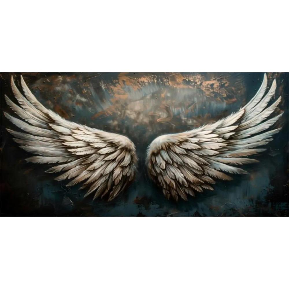 Abstract Angel Wings Canvas Painting Vintage Wall Art Black and White Wings Poster Print For Bedroom Living Room Home Decor
