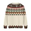 Women's Casual Long Sleeve Christmas Print Neck Knit Sweater